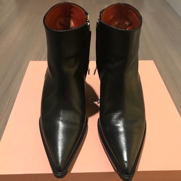 Acne Studio Cony leather wedge ankle boots - Picture 2 of 8